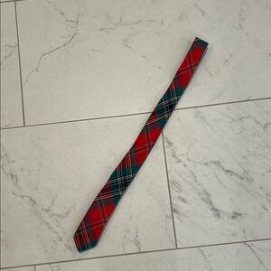 Boy’s J. Crew Classic Red and Green Plaid Tie